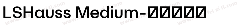 LSHauss Medium字体转换
